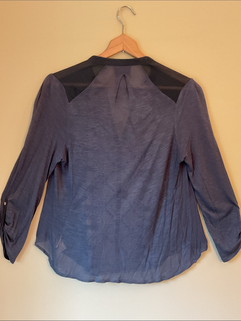 Anthropologie TINY Embroidered Black and Gray Silk Blend Boho V-neck Blouse - Picture 7 of 11